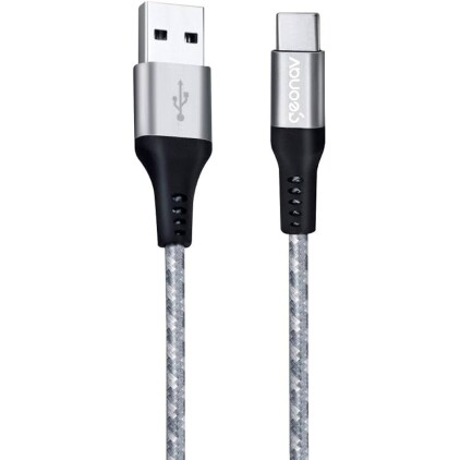Geonav Cabo USB-C para USB Carregamento Rápido Nylon Trançado 15mt Ucc06