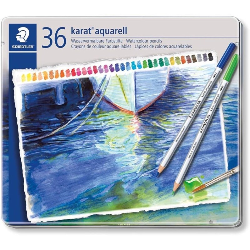 Lápis de Cor Aquarelável Staedtler Karat 125 M36 - 36 Cores