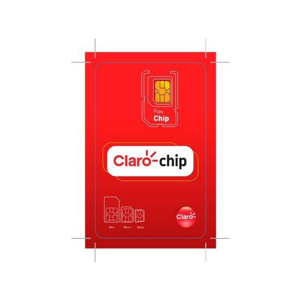 Chip Triplo Corte Claro 5G Pré-Pago Cobertura Nacional