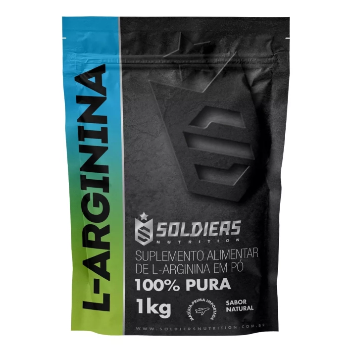 Arginina em Pó 100% Pura Importada Soldiers Nutrition - 1kg