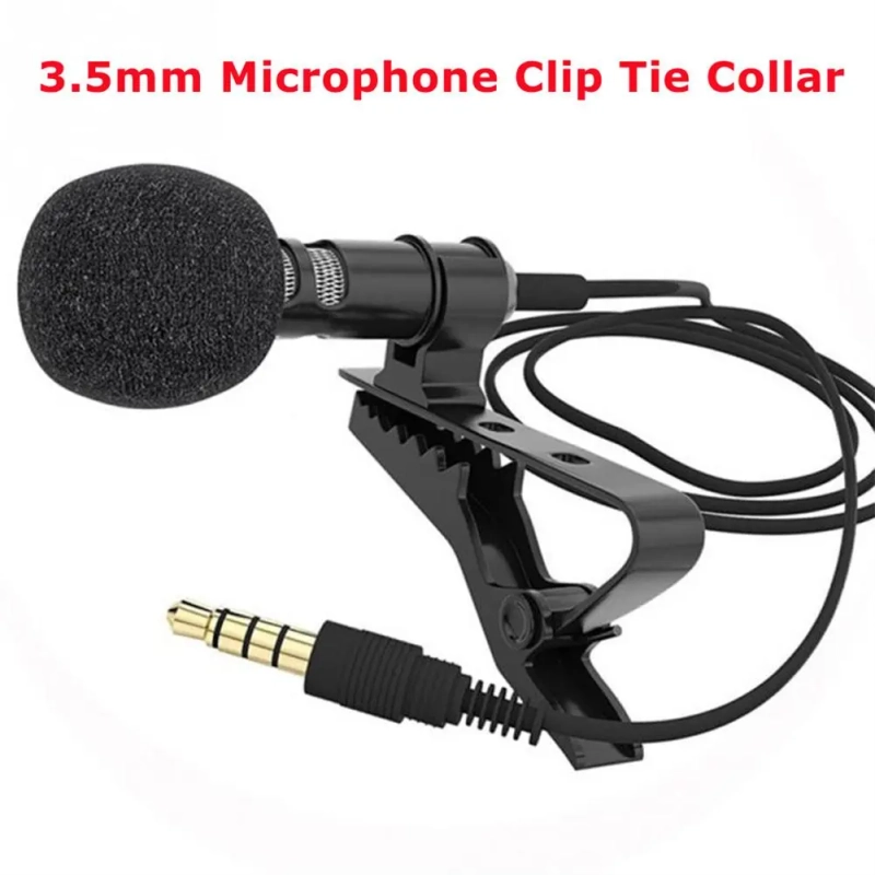 Microfone 3.5mm Vocal Suporte Clip