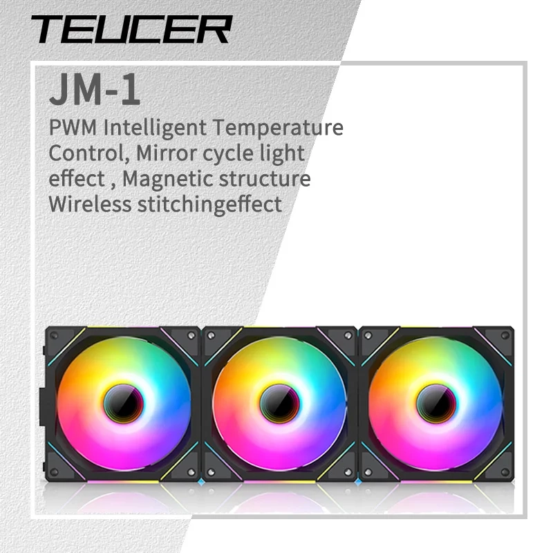 Case Fan TEUCER JM-1 PC Cooling espelho ARGB