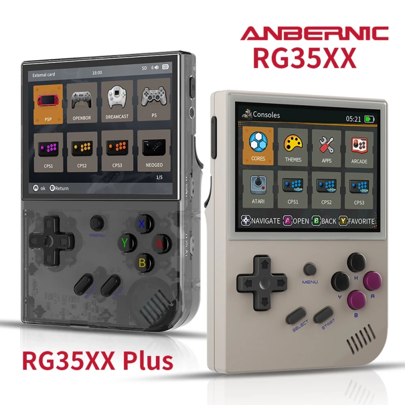 Console Portátil Retro ANBERNIC RG35XX 64GB Tela 3,5" IPS H700 3300mAh