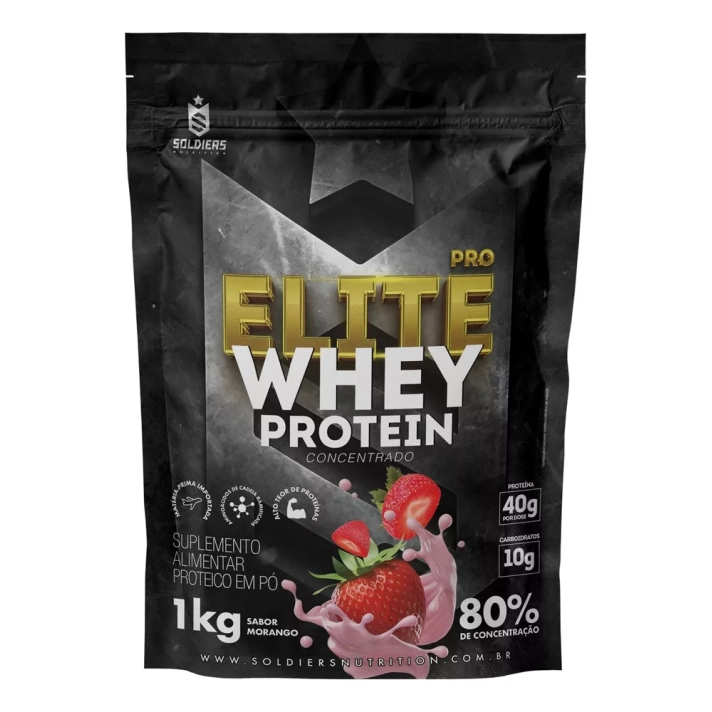 Elite Pro Whey Protein Concentrado 80% 1kg - Soldiers Nutrition