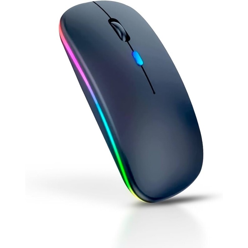 Mouse Ergonômico Recarregável Wireless RGB Silêncioso