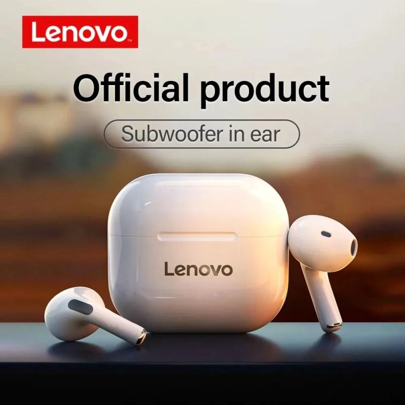 Lenovo-LP40 Auscultadores Sem Fio TWS Fones De Ouvido Bluetooth Touch Control Sport Headset