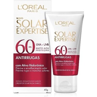 Protetor Solar Facial L'Oréal Paris Solar Expertise Antirrugas FPS60 - 40g