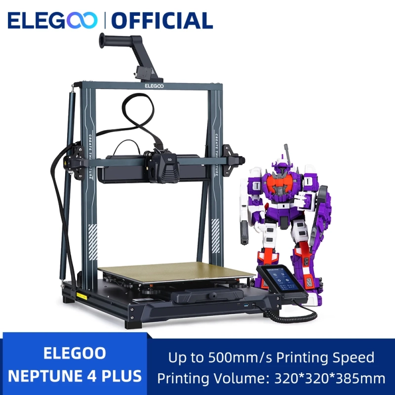 Impressora 3D Elegoo Neptune 4 Plus até 500 mm/s
