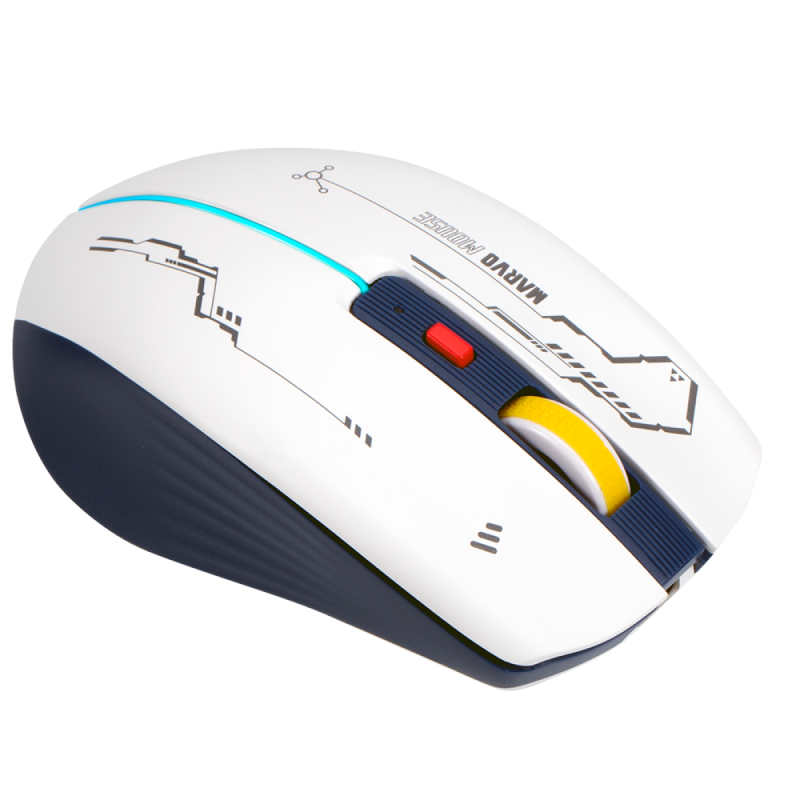 Mouse Gamer Marvo M796W Sem Fio 3200 DPI 6 Botões White
