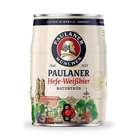 Cerveja de Trigo Paulaner Alemã Hefe Weissbier - Barril 5L