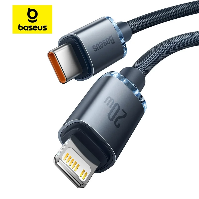 Cabo Lightning Baseus 20W PD USB C 1,2m - Internacional