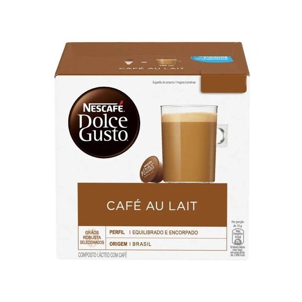 Cápsula Nescafé Dolce Gusto Café Au Lait - 10 Unidades