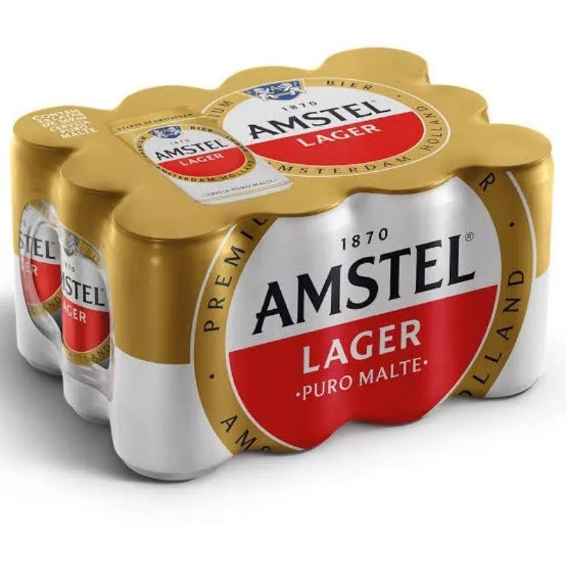 8 Packs Cerveja Amstel Lager Lata 269ml - 12 Unidades (Total 96 Latas)