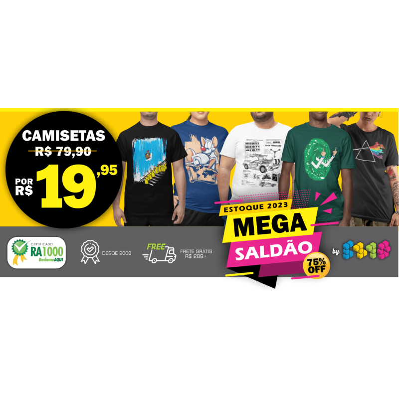 Seleção de Camisetas por R$19,95
