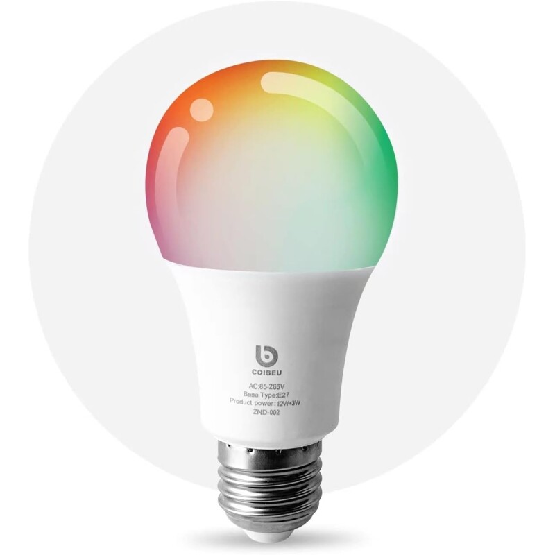 Lampada LED Inteligente Smart WiFi Color RGB 12W - Coibeu