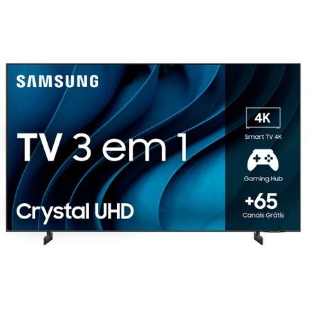 Smart TV 65” UHD 4K LED Crystal Samsung 65CU8000 2023 Wi-Fi Bluetooth Alexa 3 HDMI - UN65CU8000GXZD