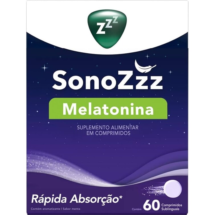 Sonozzz Melatonina Ajuda a Regular o Seu Sono - 60 Comprimidos Sublinguais