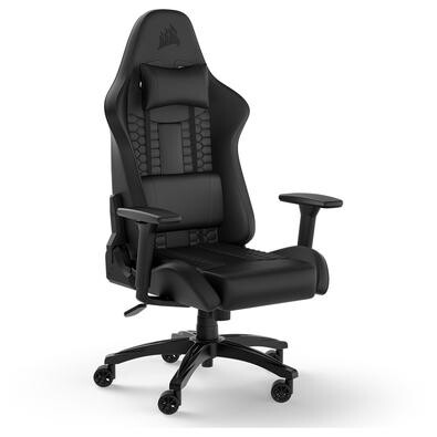 Cadeira Gamer Corsair TC100 Relaxed Leatherette Até 120Kg Com Almofadas Reclinável Cilindro de Gás Classe 4 - CF-9010050-WW