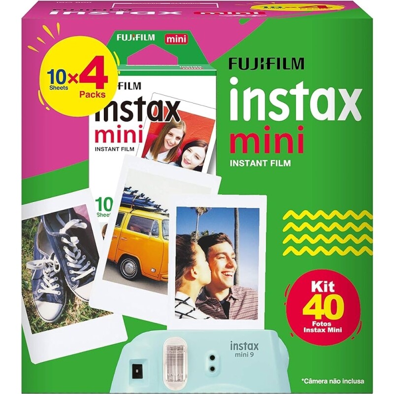Fujifilm Instax Mini - Filme Com 40 Fotos Borda Branca Foto Colorida