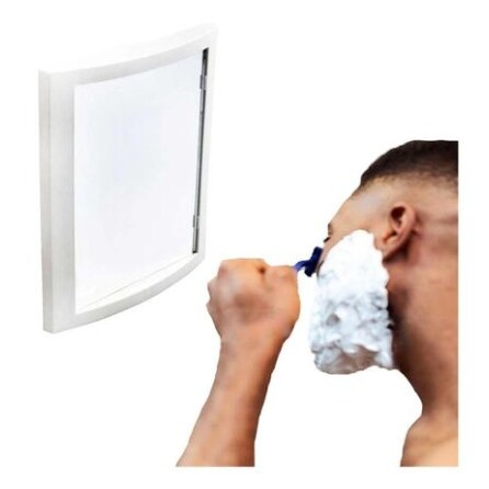 Espelho Para Box Barbear No Banho Com Ventosa Prático Para Banheiro