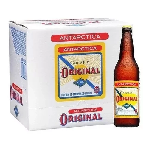2 Packs de Cerveja Antarctica Original Garrafa 600ml - Total 24 Unidades