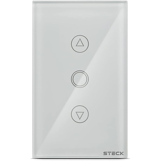 Steck Interruptor Inteligente 4x2 Dimmer Touch Wi-Fi Steck Ambiente Conectado Bivolt Branco