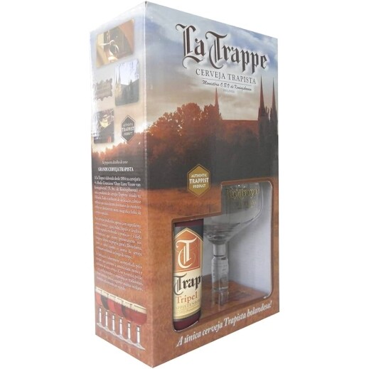 Kit La Trappe Trippel - 1 gfa 750 ml + 1 taça 250 ml La Trappe 750Ml