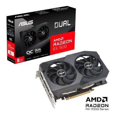 Placa De Vídeo Asus AMD Radeon RX 7600 V2 OC Edition 8GB GDDR6 FSR Ray Tracing 90YV0IH2-M0NA00