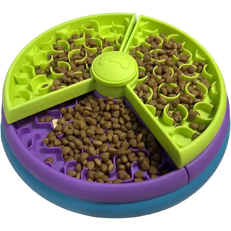 Comedouro Lento Labirinto 3 Níveis PETYC Alimentação Controlada para Pets 27x15cm Design Inovador