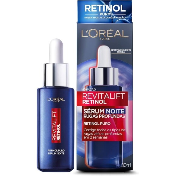 Sérum Facial Antirrugas L'Oréal Paris Revitalift Retinol Noturno - 30ml