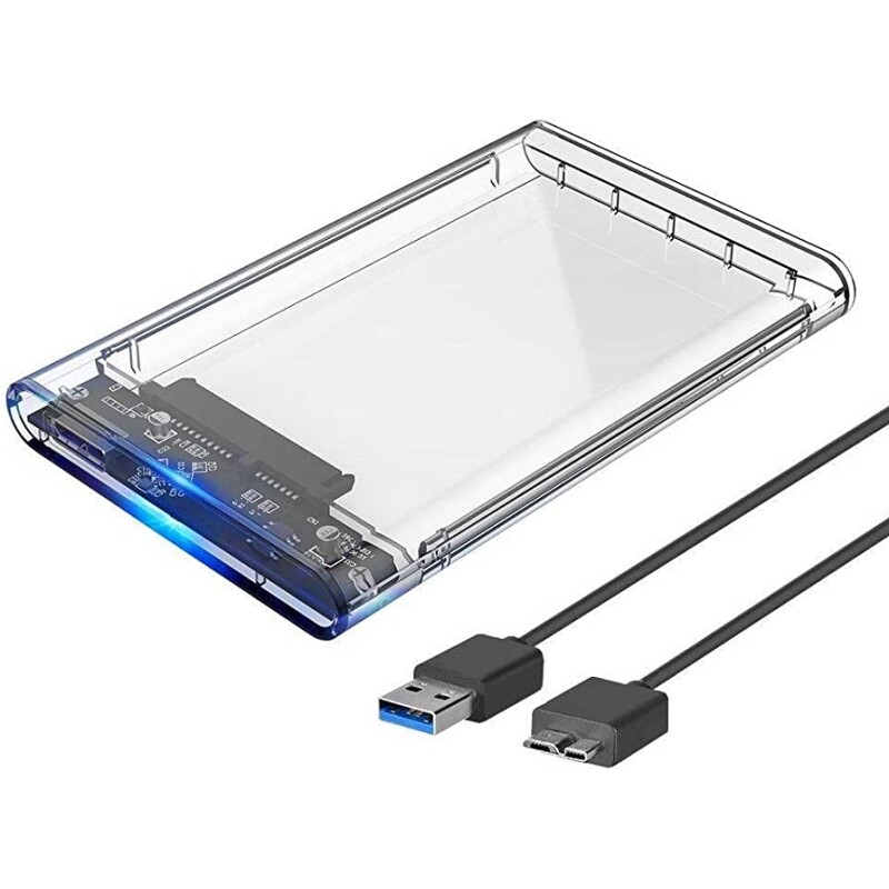 Case para HD Transparente USB 3.0 Transmissão 6gbps Sata 2.5" Hhd OU SSD Ecase-300