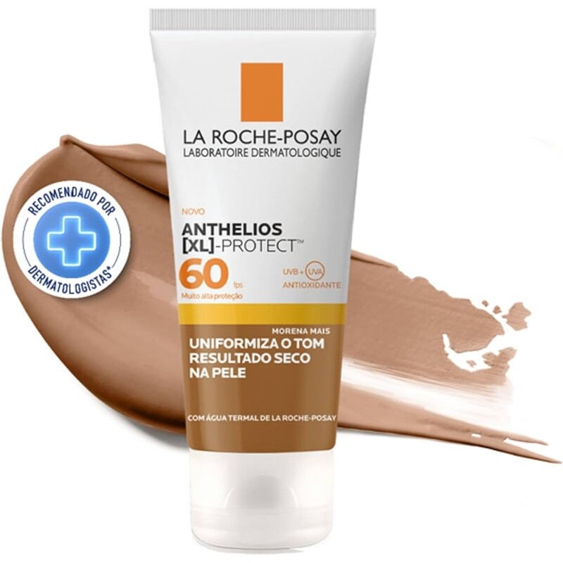 Protetor Solar Facial La Roche-Posay Anthelios XL-Protect Cor Morena+ FPS60 Rápida Absorção Textura Gel Creme - 40g