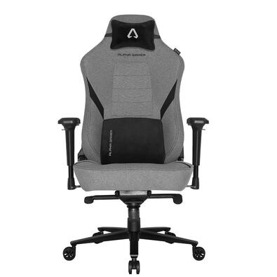 Cadeira Gamer Phenix Alpha Gamer Até 150Kg 2x Almofadas Reclinável Braços 4D - AGPHENIX-F-GRY-BK