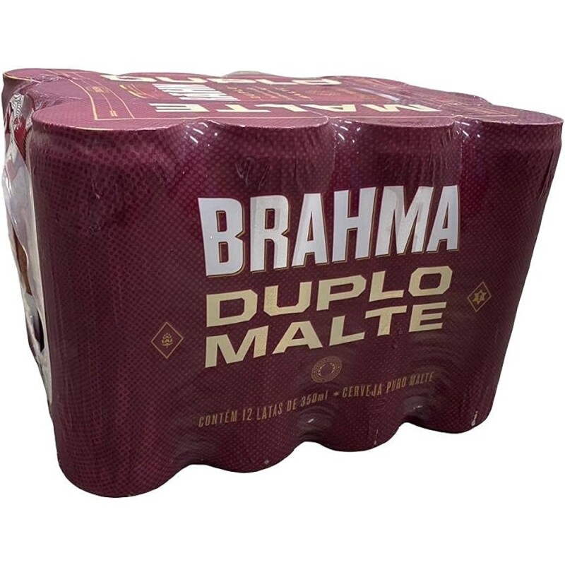 Pack Cerveja Brahma Duplo Malte Lata Sleek 350ml - 12 unidades