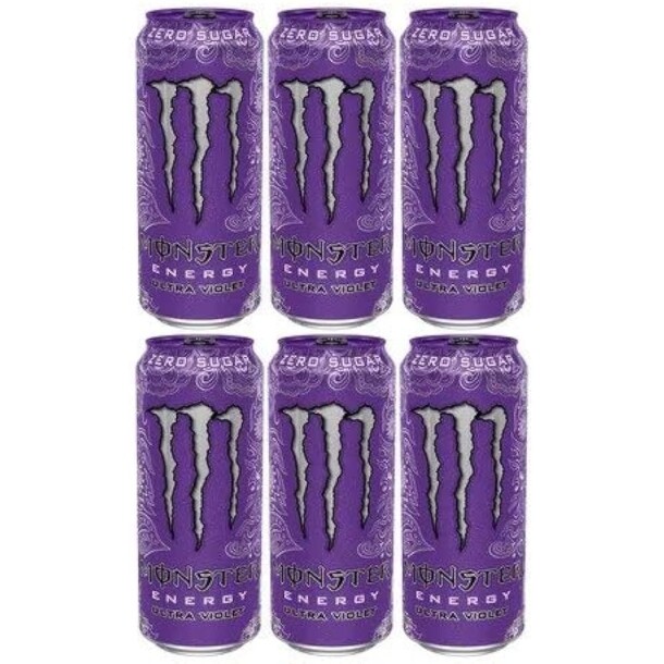 Pack Energético Monster Ultra Violet Lata 473ml - 6 Unidades