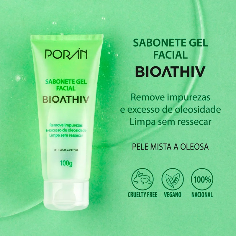 Sabonete Gel Facial Bioathiv 100g - Porán