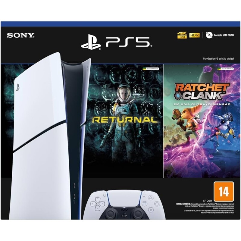 PlayStation 5 Slim Edição Digital com 2 Jogos