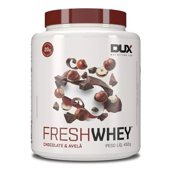 ‎Whey Protein Freshwhey Dux Nutrition 450g - Chocolate e Avelã