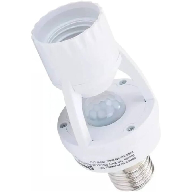 Sensor de Presença com Soquete para Lâmpada E27