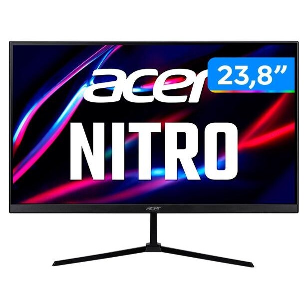Monitor Gamer Acer Nitro 23.8” Zeroframe LED IPS FHD 100Hz 1ms VRB 1xHDMI 1xVGA - KG240Y E3