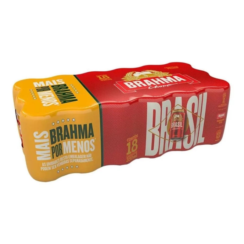3 Packs Cerveja Brahma 350Ml - 54 Unidades Total