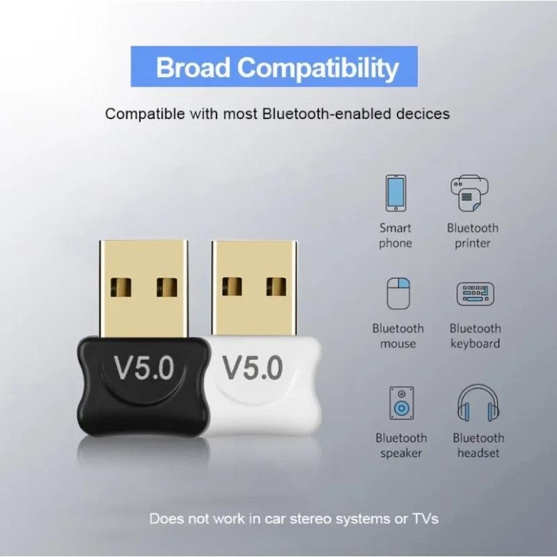 Mini Adaptador E Receptor Usb Bluetooth 5.0 Plug And Play