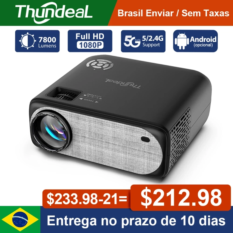 Projetor Thundeal Td97 Completo HD 1080p