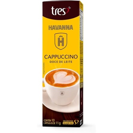 2 Unidades Cápsula de Cappuccino Doce de Leite Havanna TRES