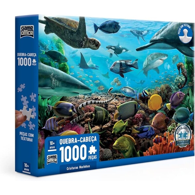 Criaturas Marinhas - Quebra-cabeça - 1000 peças - Toyster Brinquedos