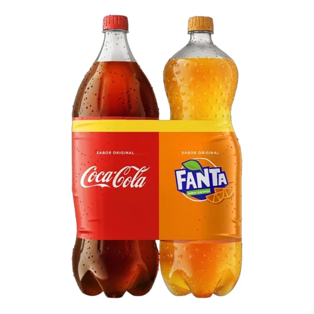 Kit Refrigerante Coca-Cola Original + Fanta Laranja 2L Cada