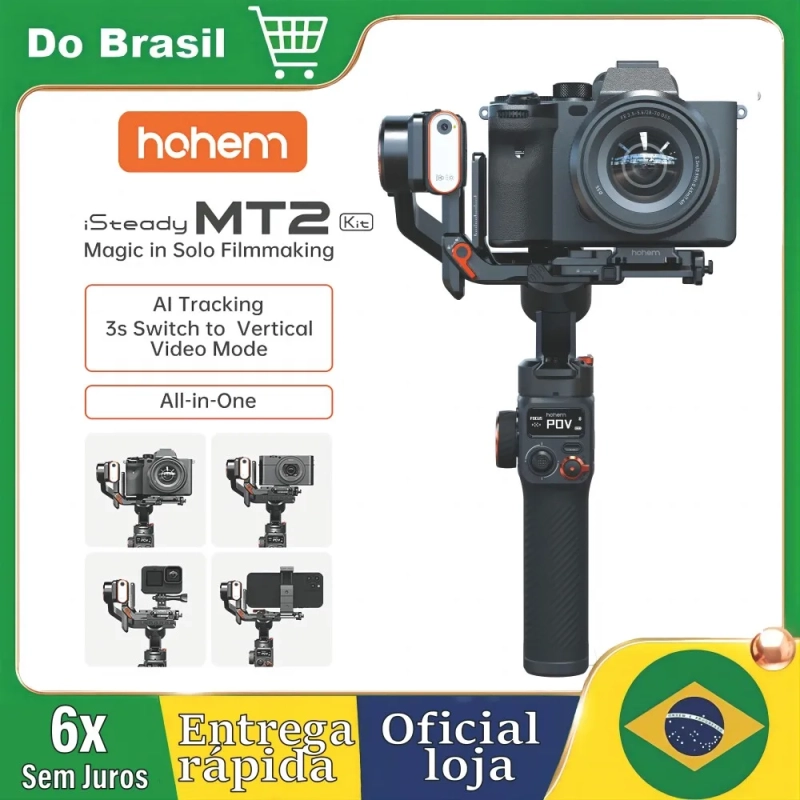 Estabilizador para Câmera Hohem-Isteady Mt2 Action Camera Kit Câmera sem Espelho