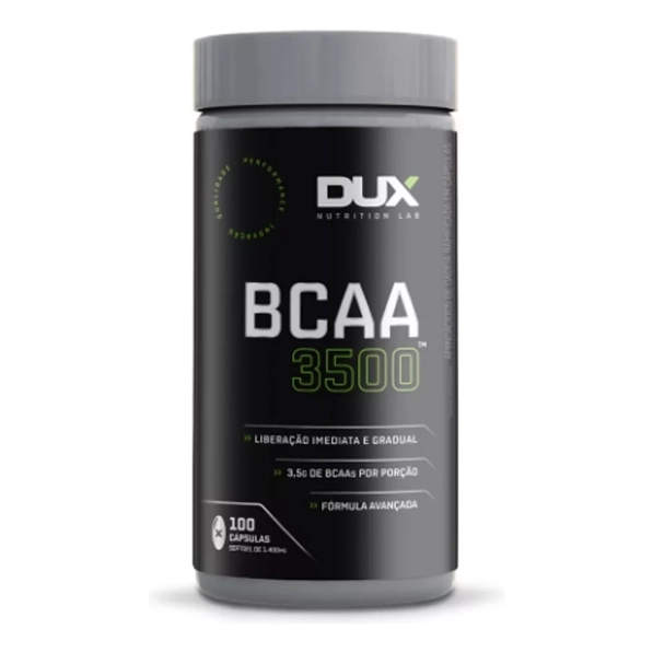 2 Unidades BCAA Dux Nutrition 3500 - Pote 100 Cápsulas Cada