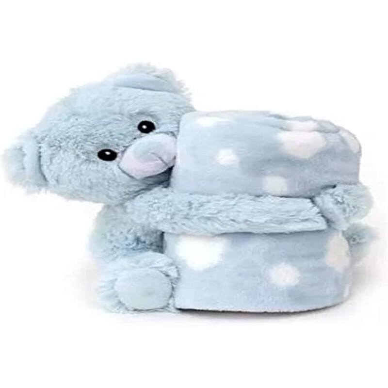 Cobertor E Bichinho de Pelúcia - Ursinho Azul