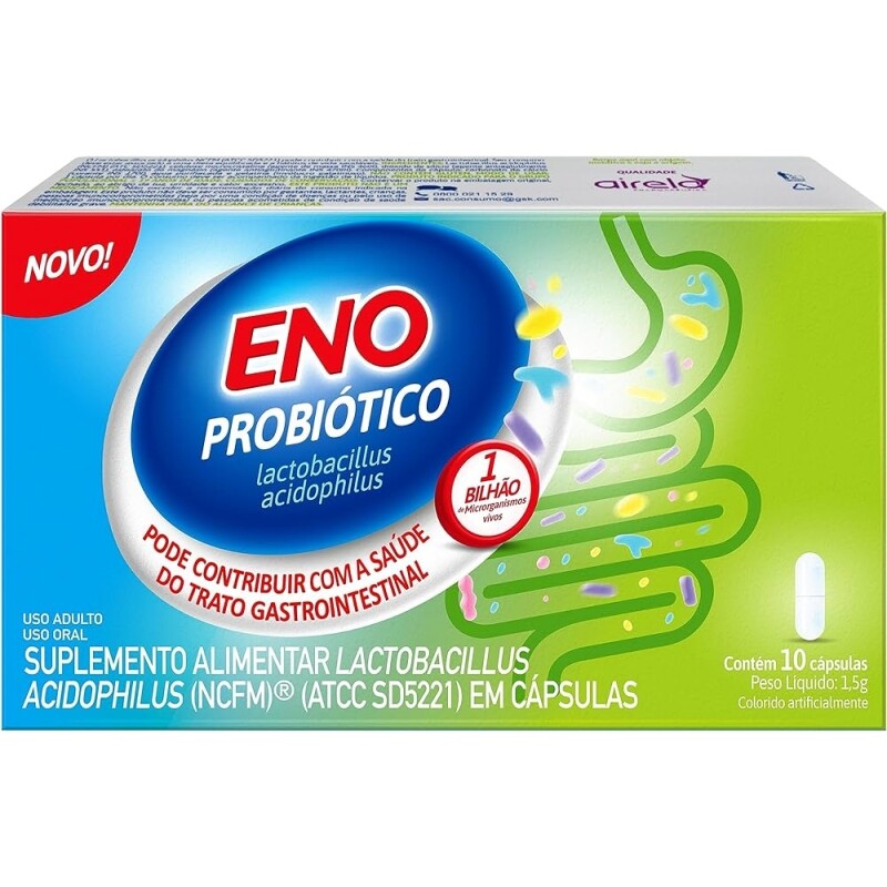 Eno Probiótico Suplemento Alimentar Diário - 10 Cápsulas